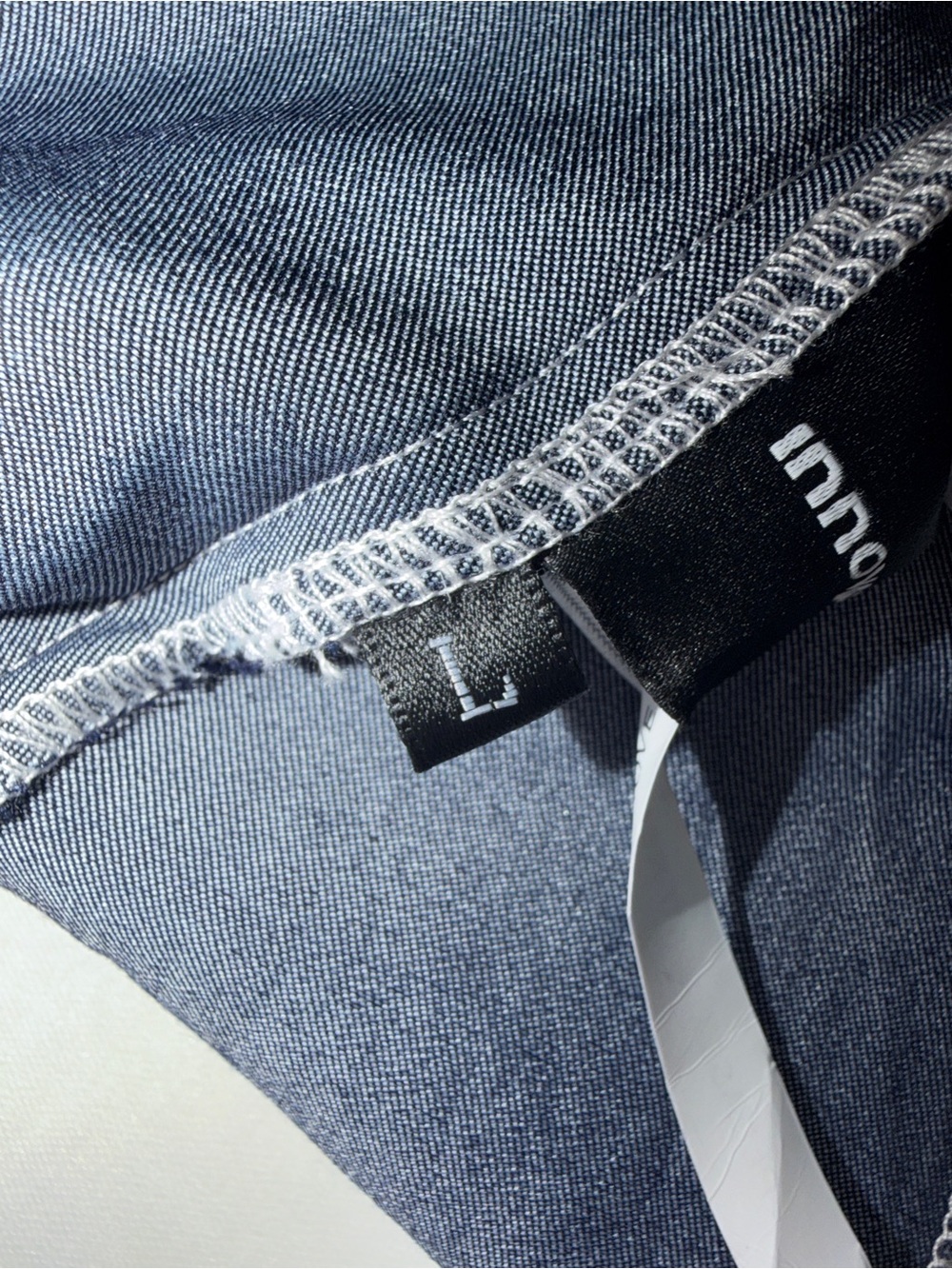 Dark Blue Denim Zip-Front Halter Overalls Dress - Picture 8 of 8
